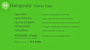 Eastereggs in Hangouts