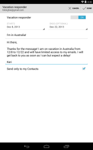 Automatische Antworten Gmail auf Android