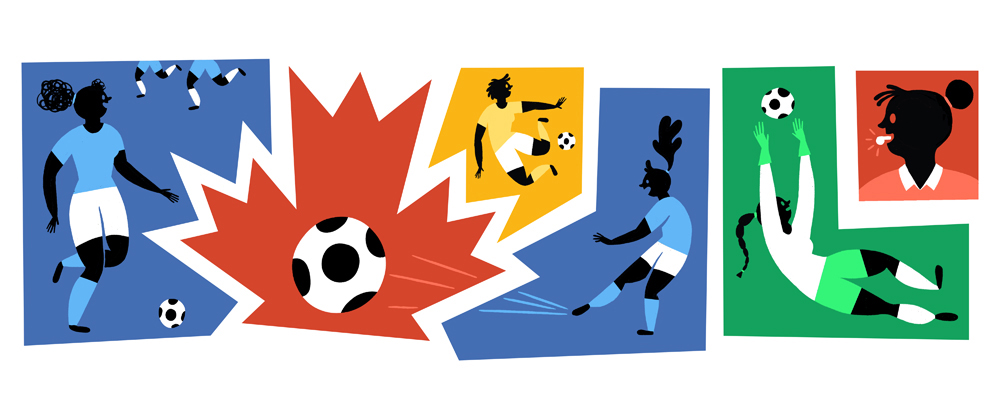 Google-Doodle: Beginn der Fußball-Weltmeisterschaft der Frauen 2015