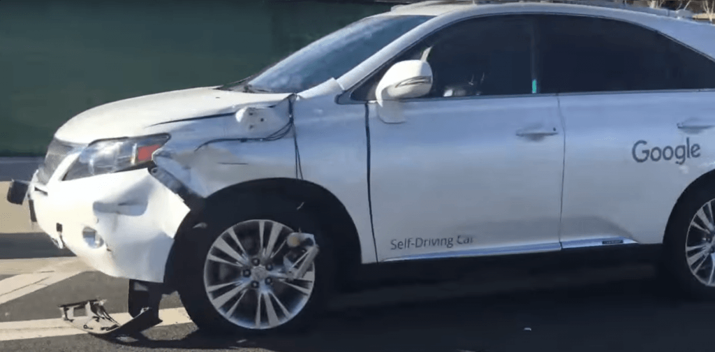 self driving car unfall