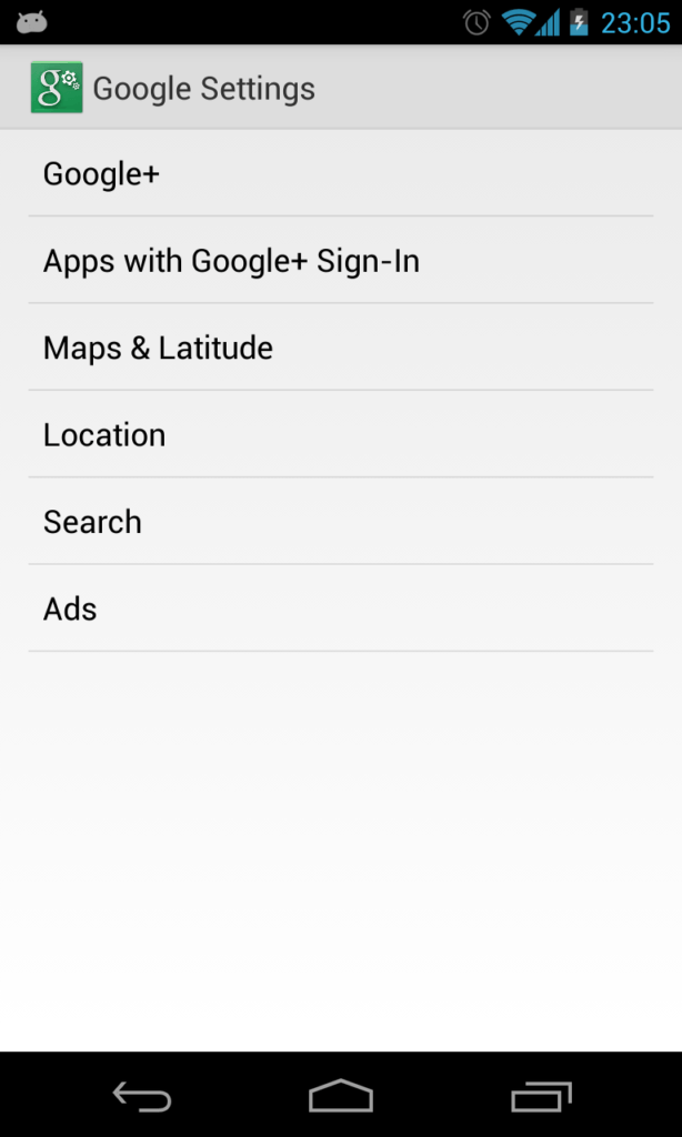 Google Settings