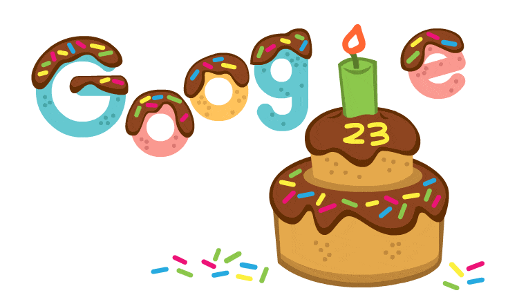 23 años de cumpleaños de Google Doodle de Google