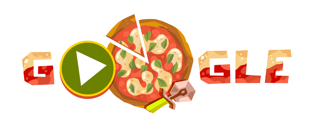 Die Geschichte der Pizza Google Doodle