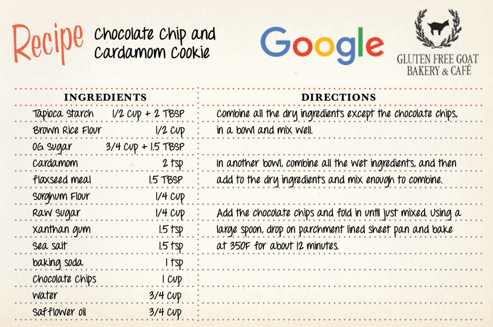 Google Cookie Recipe