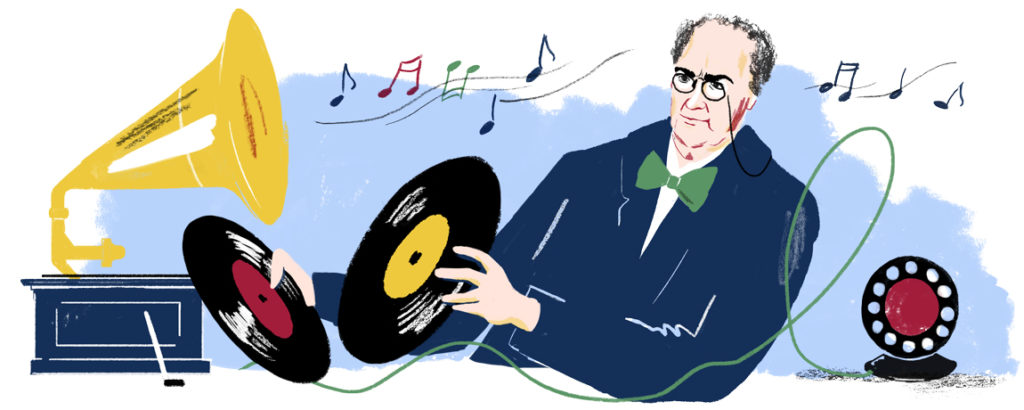 Google Doodle Emil Berliner 167 Geburtstag