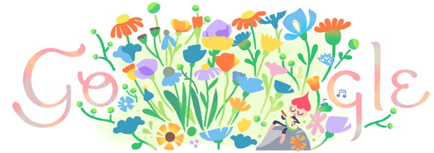 Google-Doodle Frühlingsanfang 2018