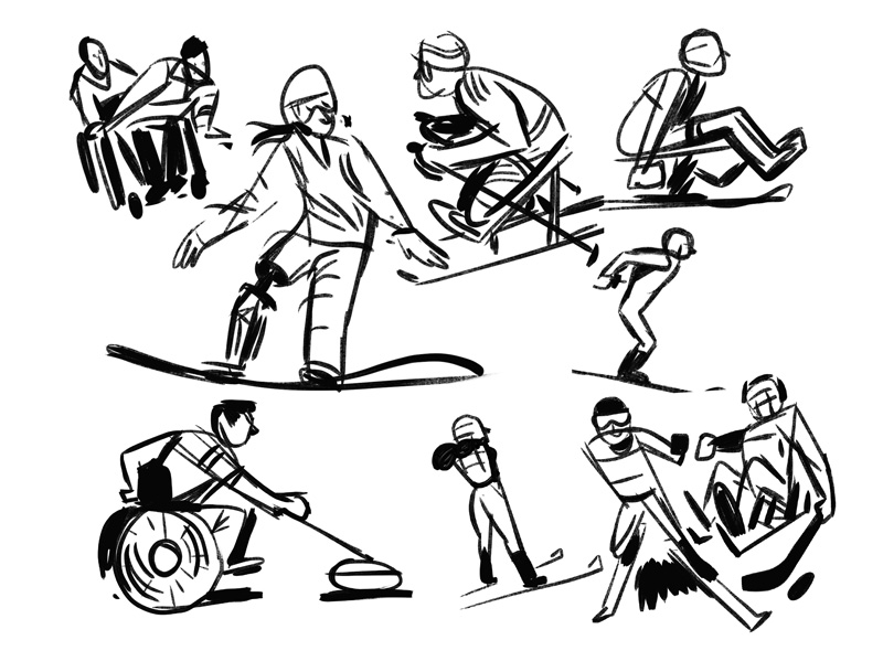 Google-Doodle Paralympics 2018 Entwurf 1