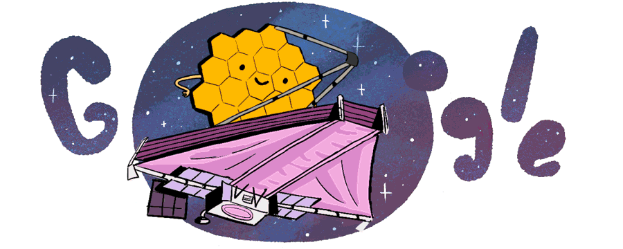 James-Webb-Weltraumteleskop google doodle
