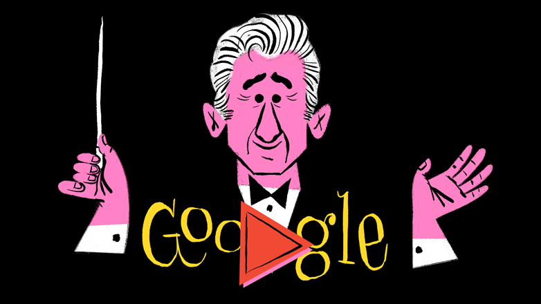 Leonard Bernstein 100 Geburtstag Google Doodle