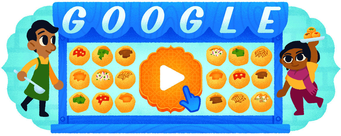 Pani Puri Google Doodle