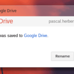 Datei wurde in Google Drive gespeichert