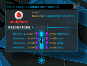 Vodafone als Portal in Ingress