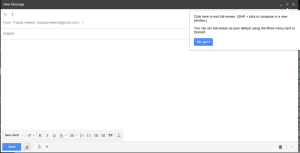 Gmail Editor Vollbild