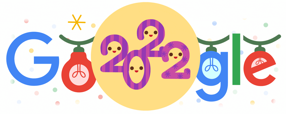 Silvester 2022 Google Doodle