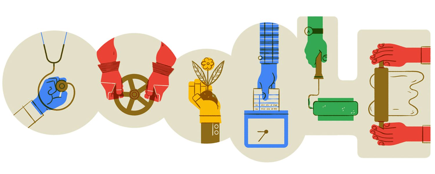 Tag der Arbeit Maifeiertag 2020 Google Doodle