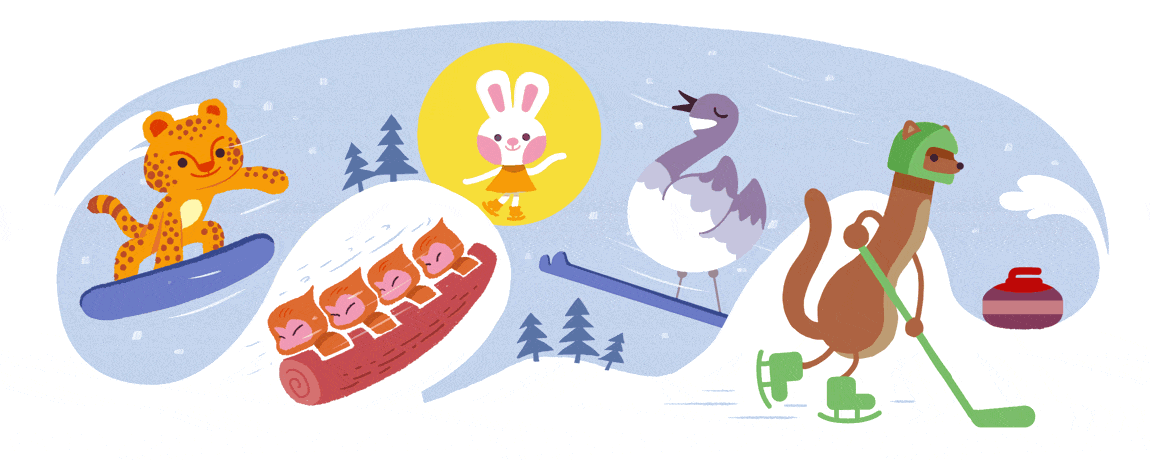 Winterspiele 2022 Google Doodle