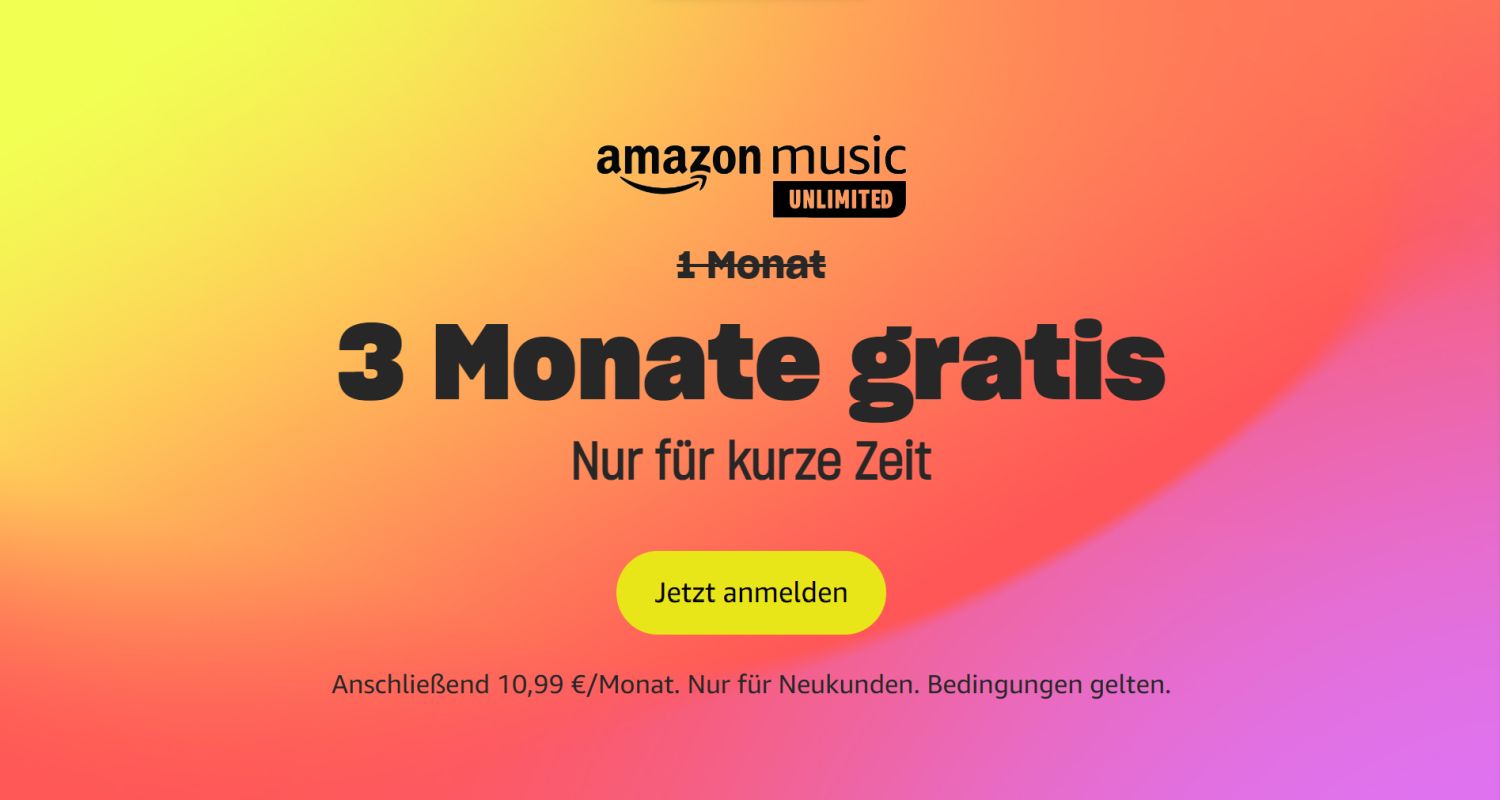 amazon music drei monate gratis