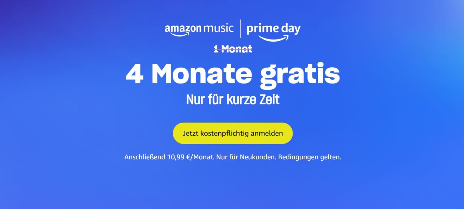 amazon music vier monate gratis