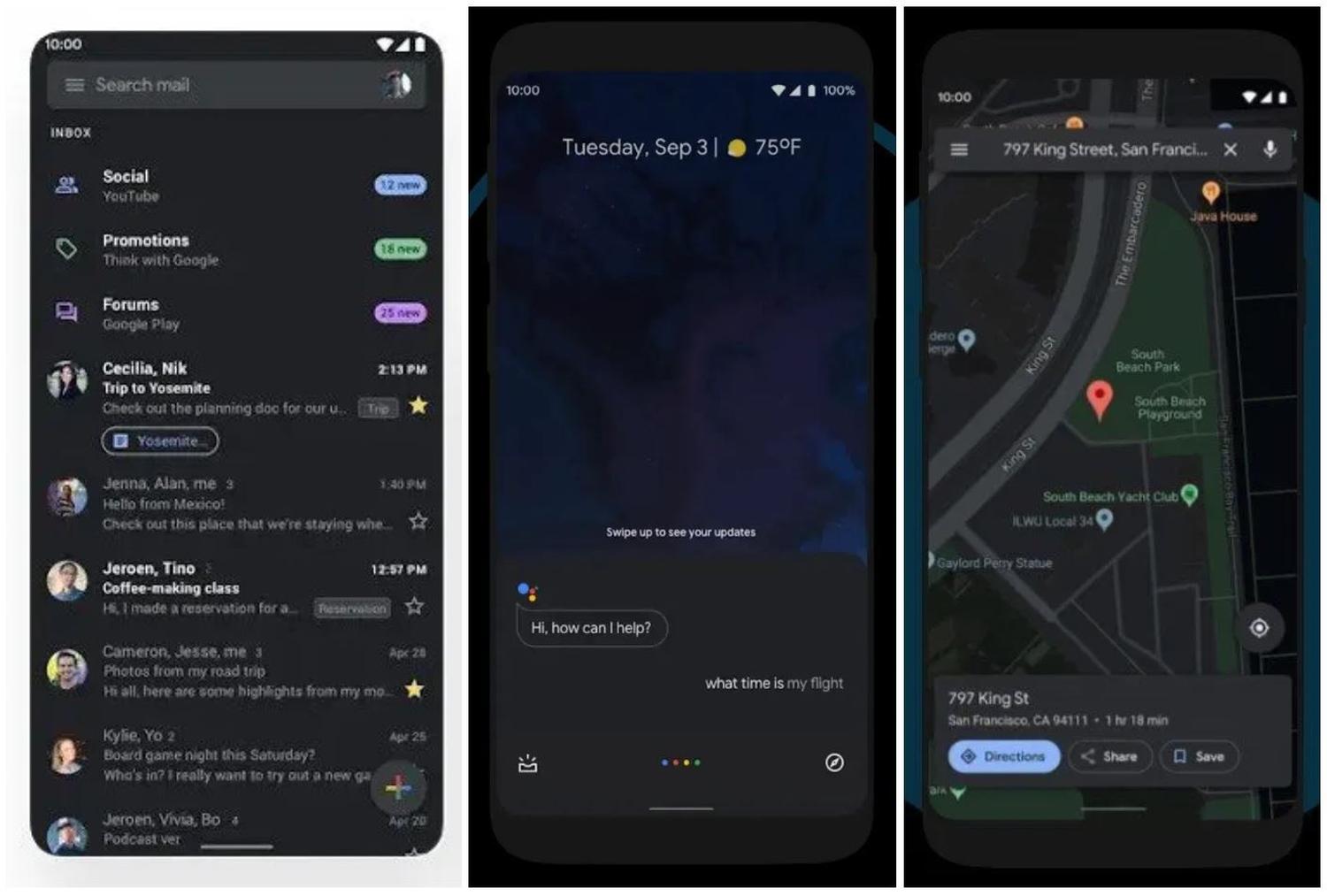 android 10 apps dark mode