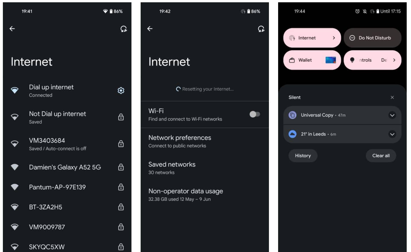 android 12 internet settings