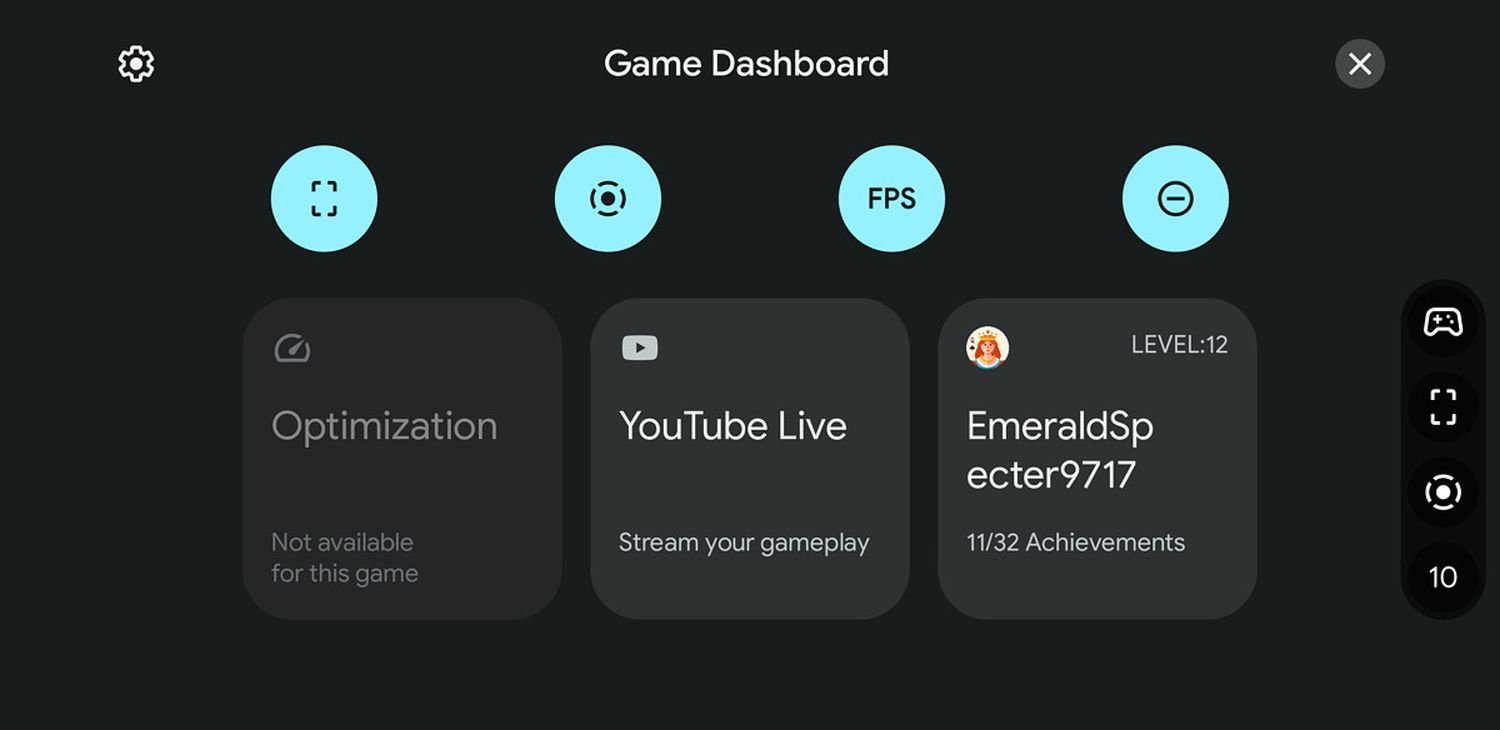 android 12 pixel 6 game dashboard