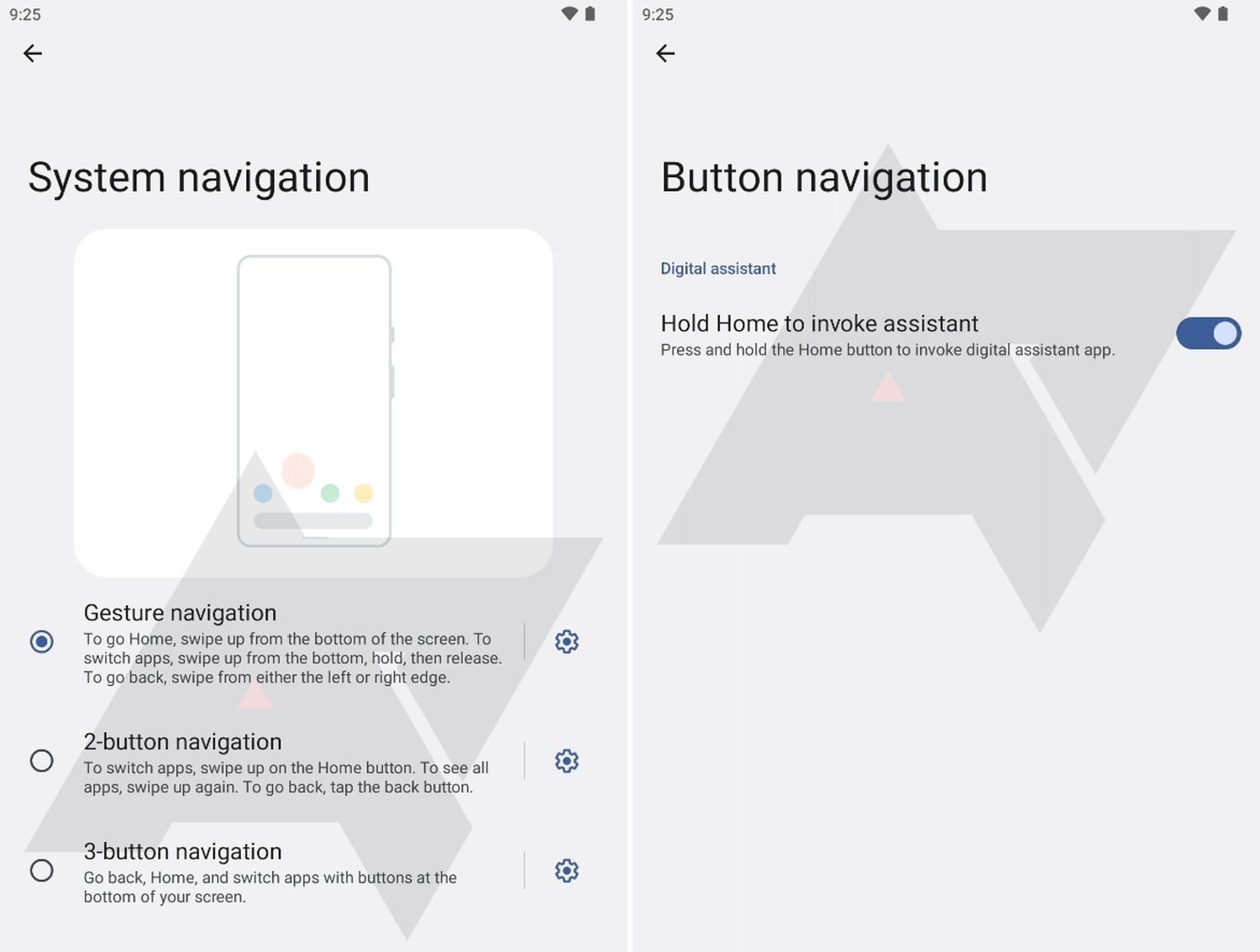 android 13 button navigation google assistant