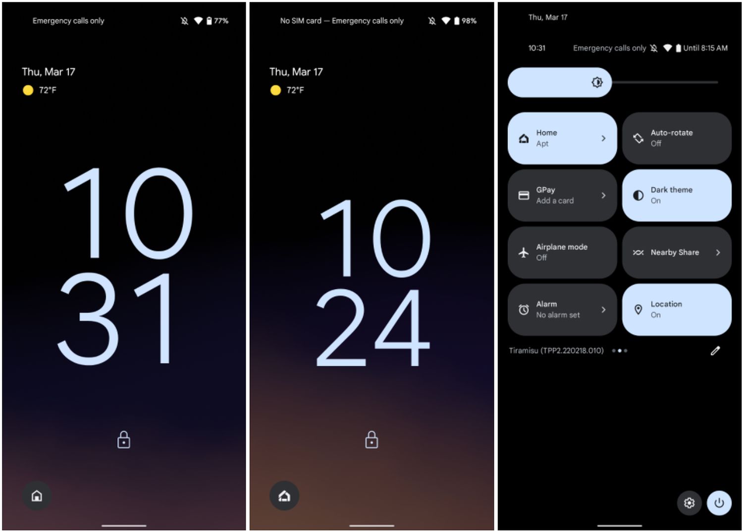 android 13 lockscreen clock smaller size