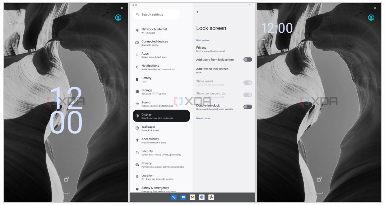 android 13 lockscreen clock