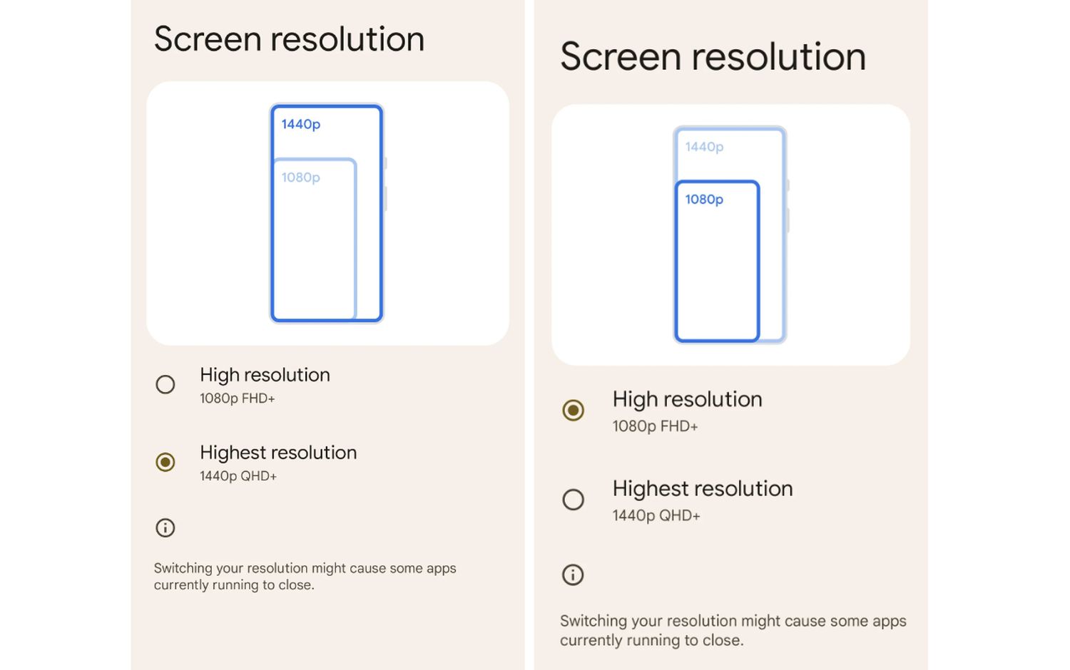 android 13 pixel 6 pixel 7 displayauflösung