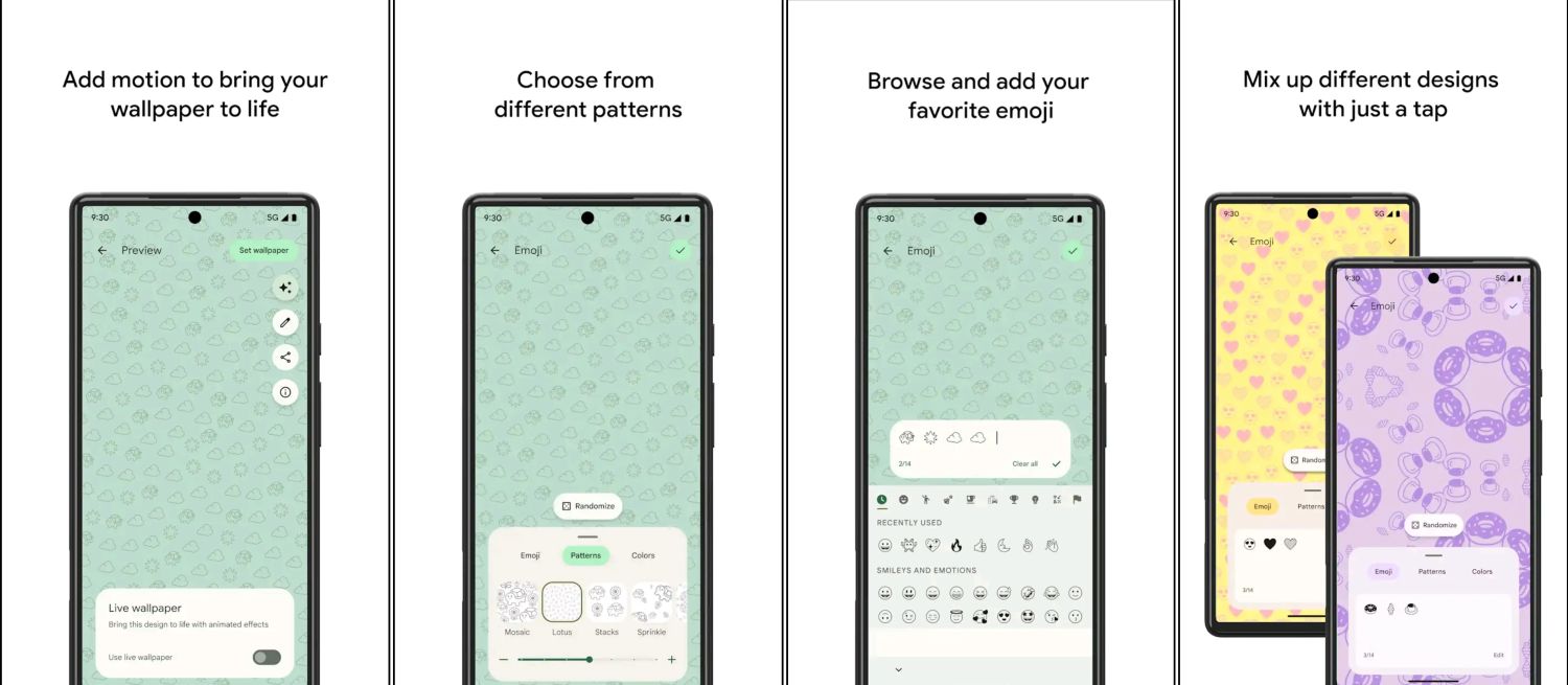 android 14 emoji wallpaper
