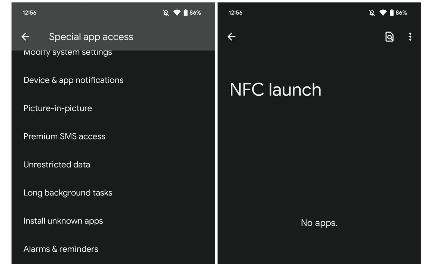 android 14 nfc launch