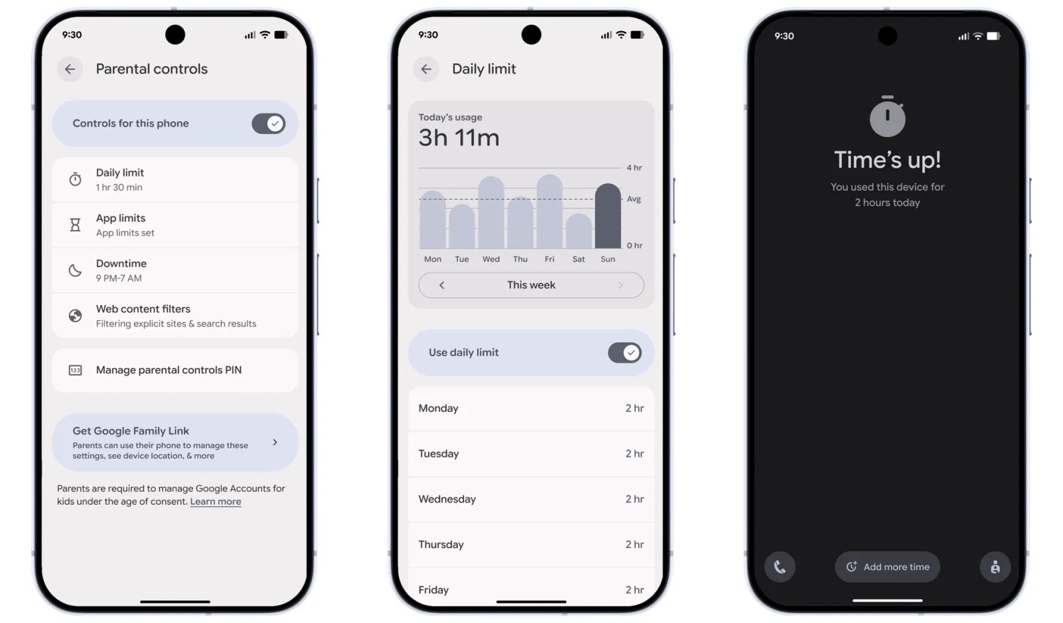 android 16 parental controls