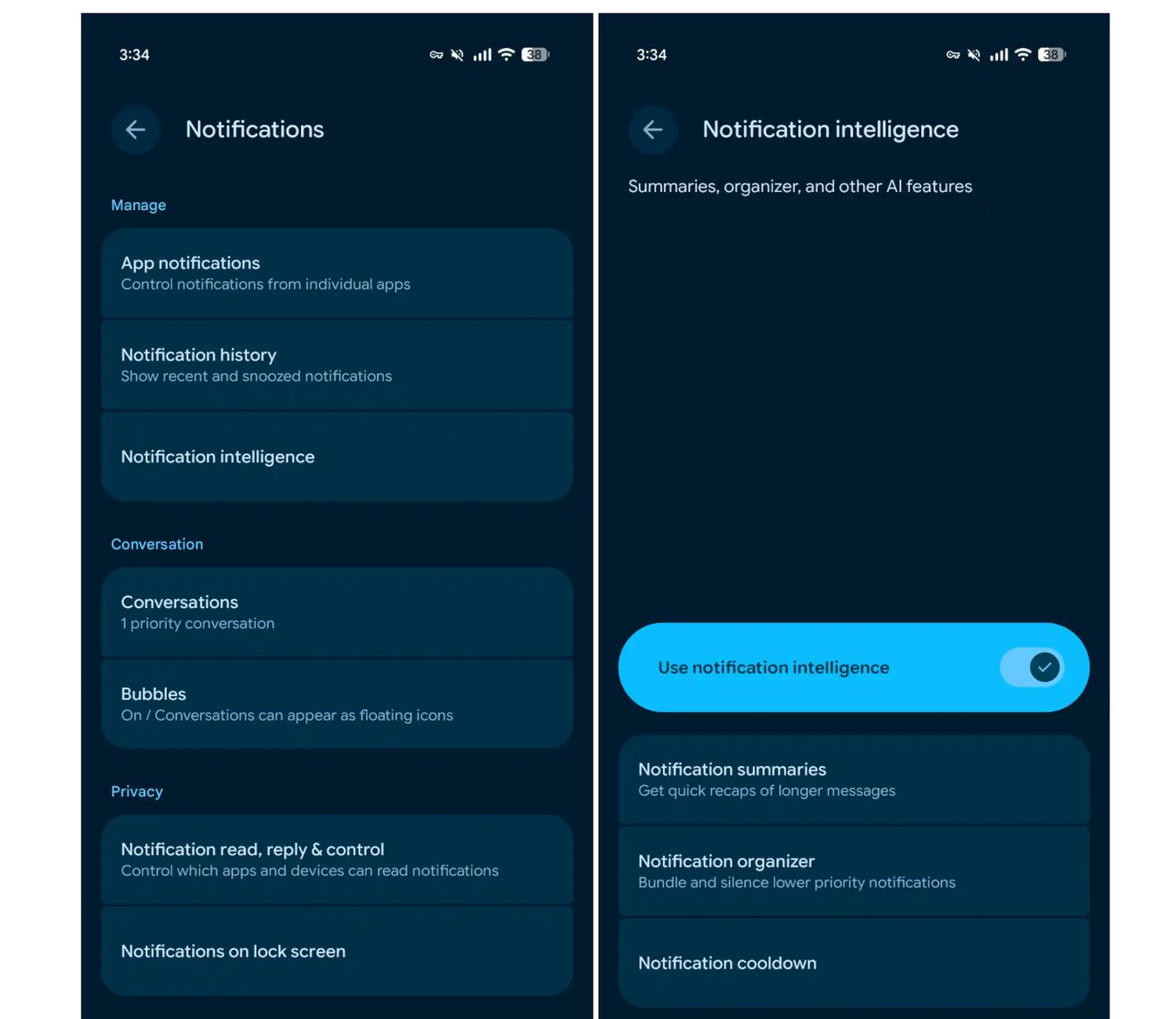 android 17 qpr2 beta 4 notification intelligence