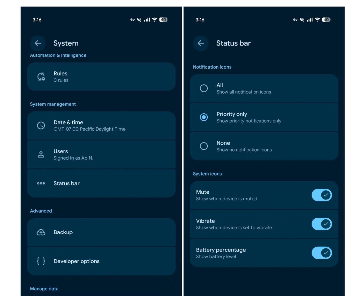 android 17 qpr2 beta 4 statusleiste