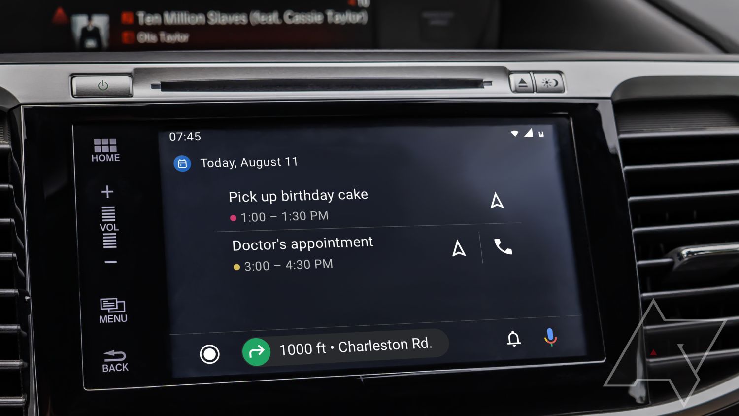android auto calendar