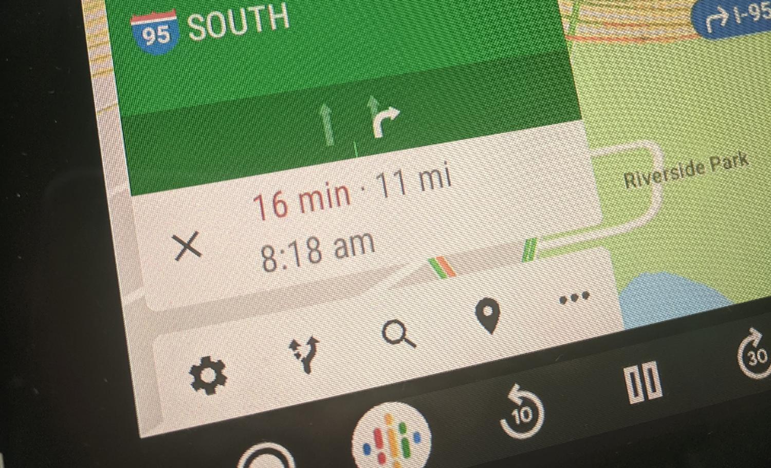 android auto google maps new buttons