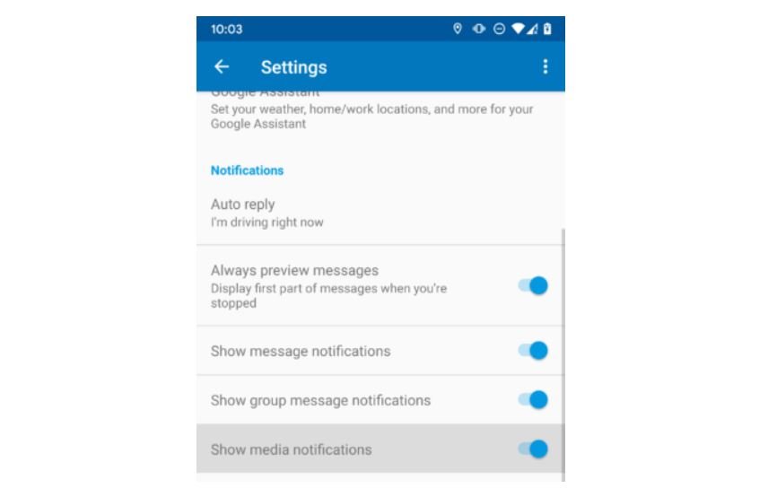 android auto media notifications