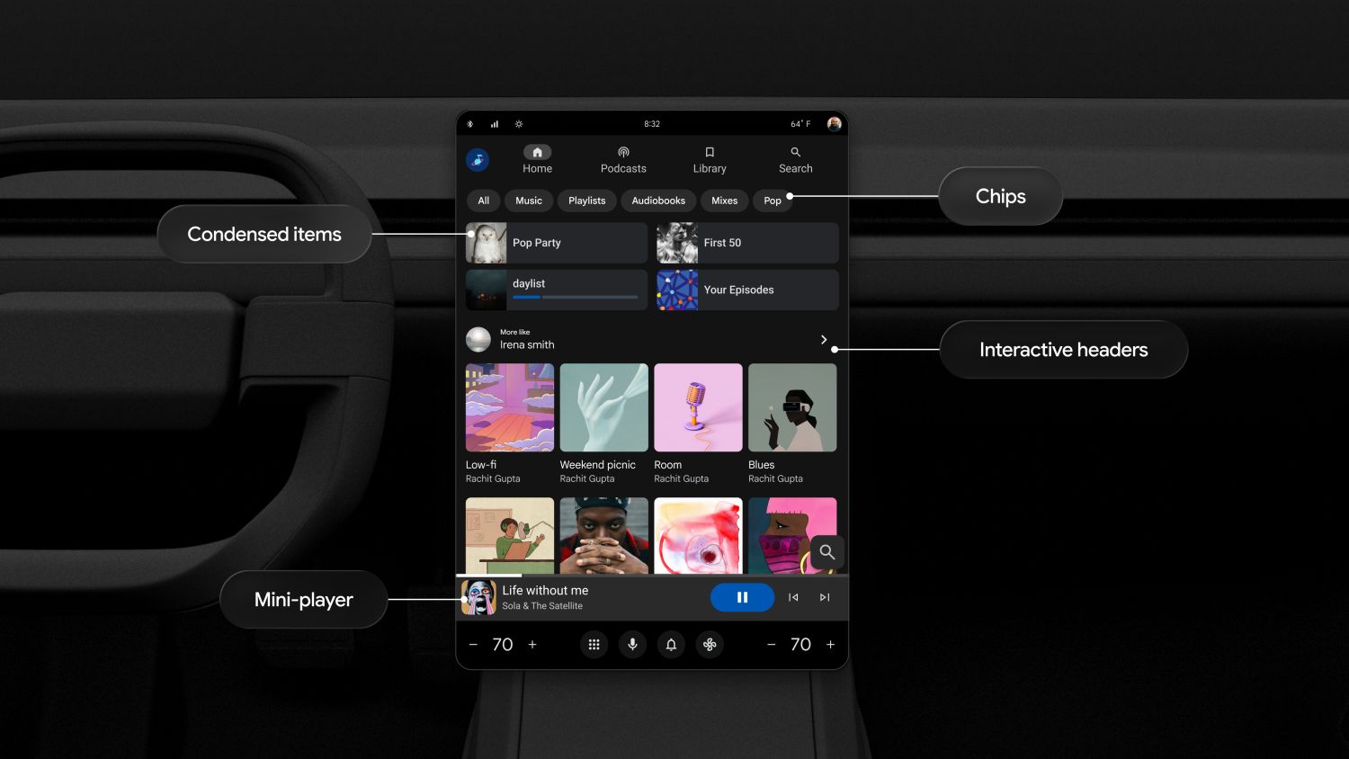 android auto medienplayer design 1