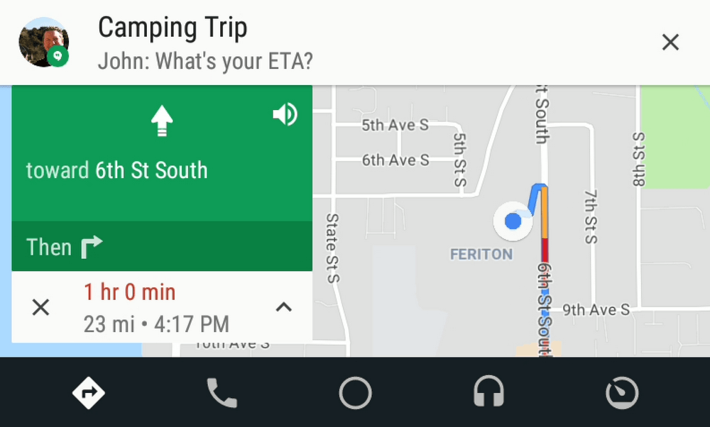 android auto message