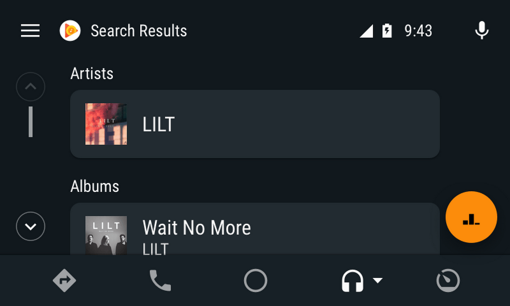 android auto music search