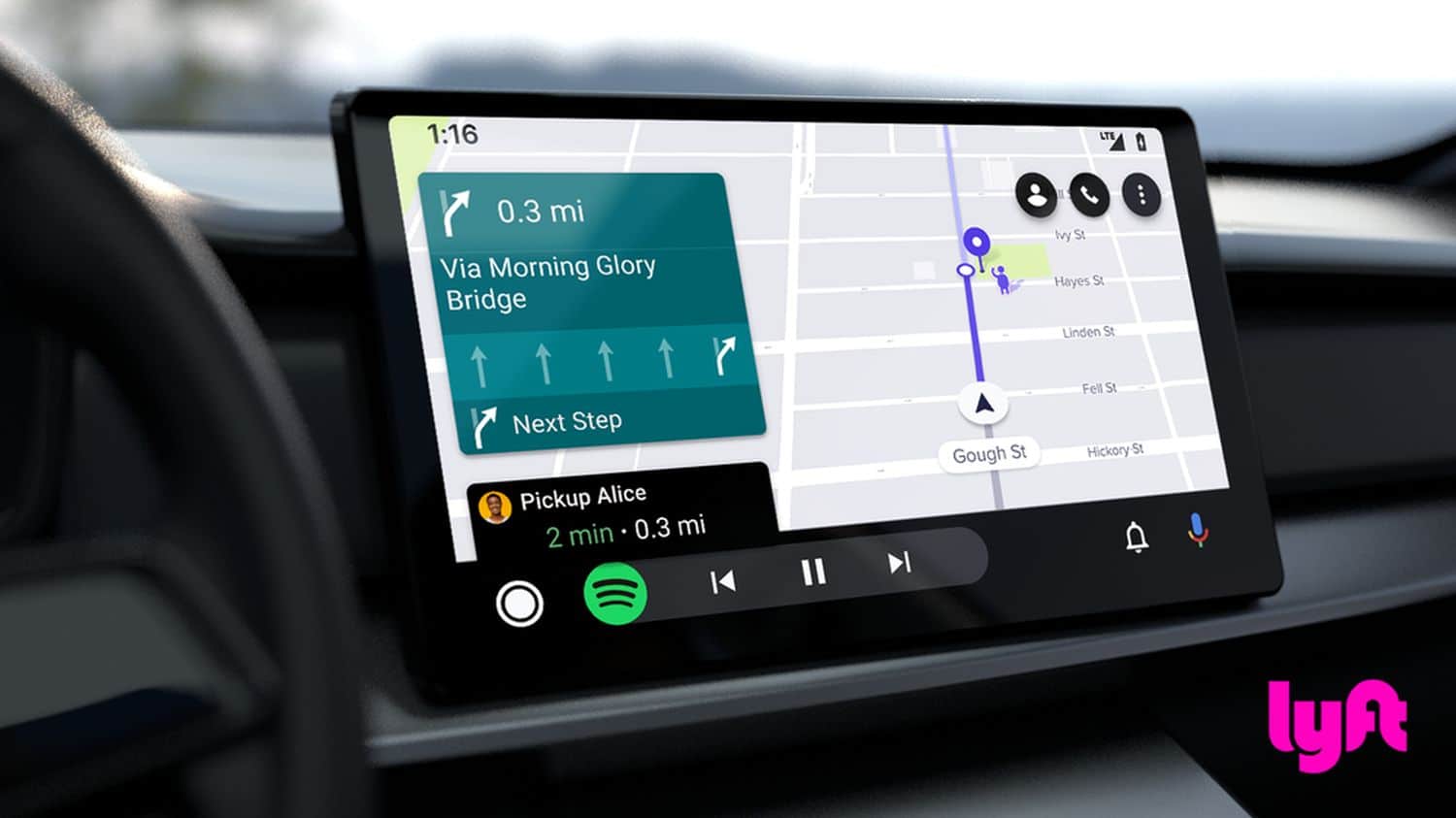 android auto navigation lyft
