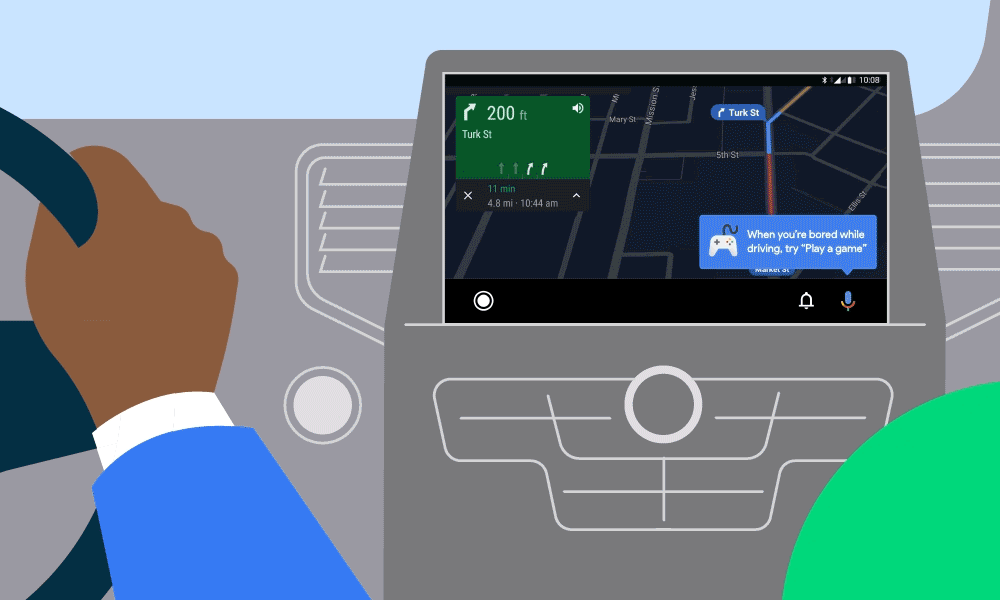 android auto play a game