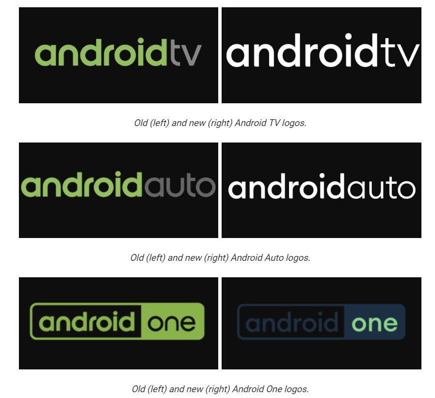 Android Auto Android Tv Und Android One Alle Android Ableger Bekommen Neue Logos Gwb