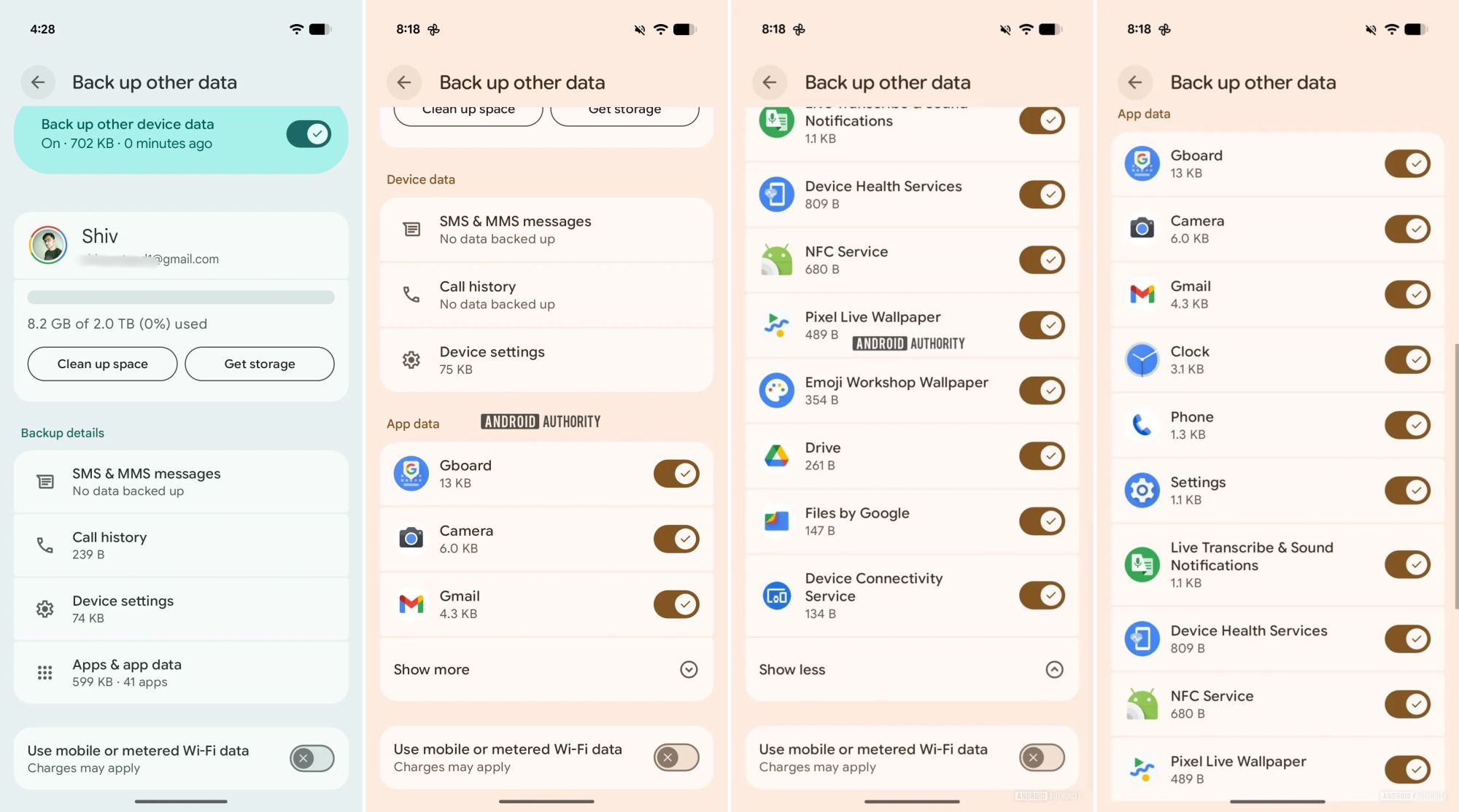 android backup dateien
