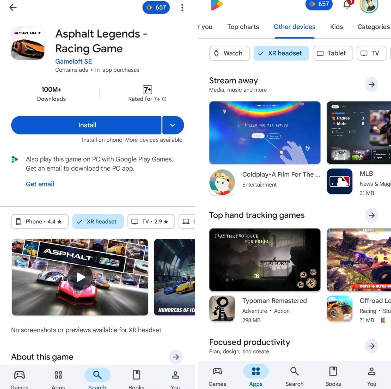 android google play android xr bereich