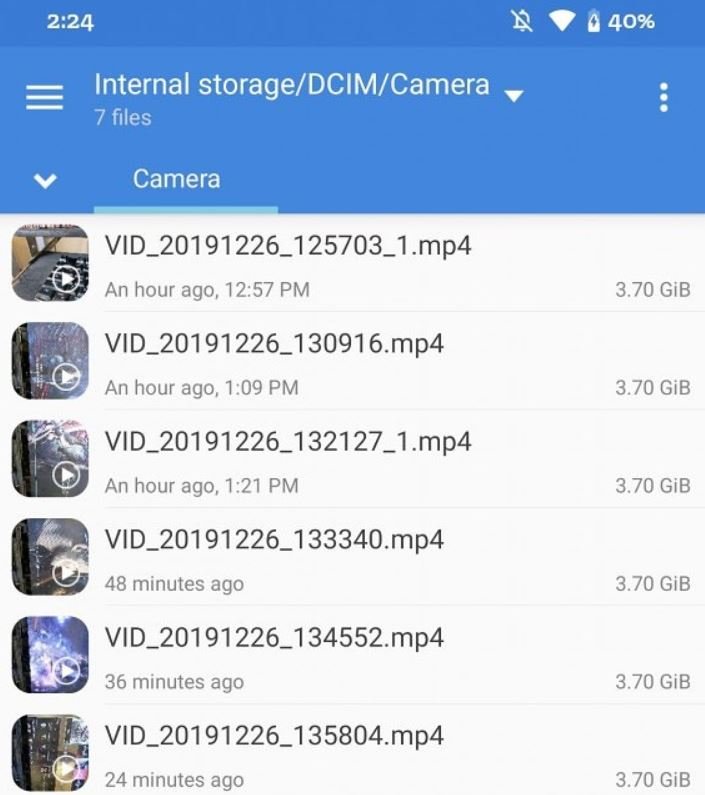 android kamera files