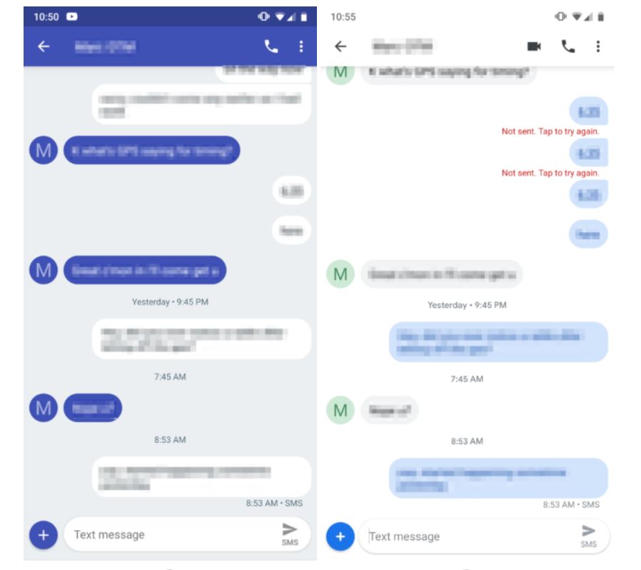 android messages design chat