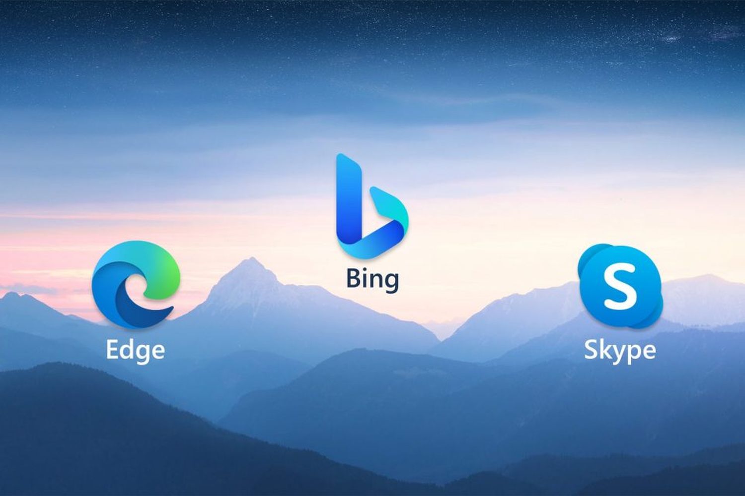 android microsoft bing edge skype