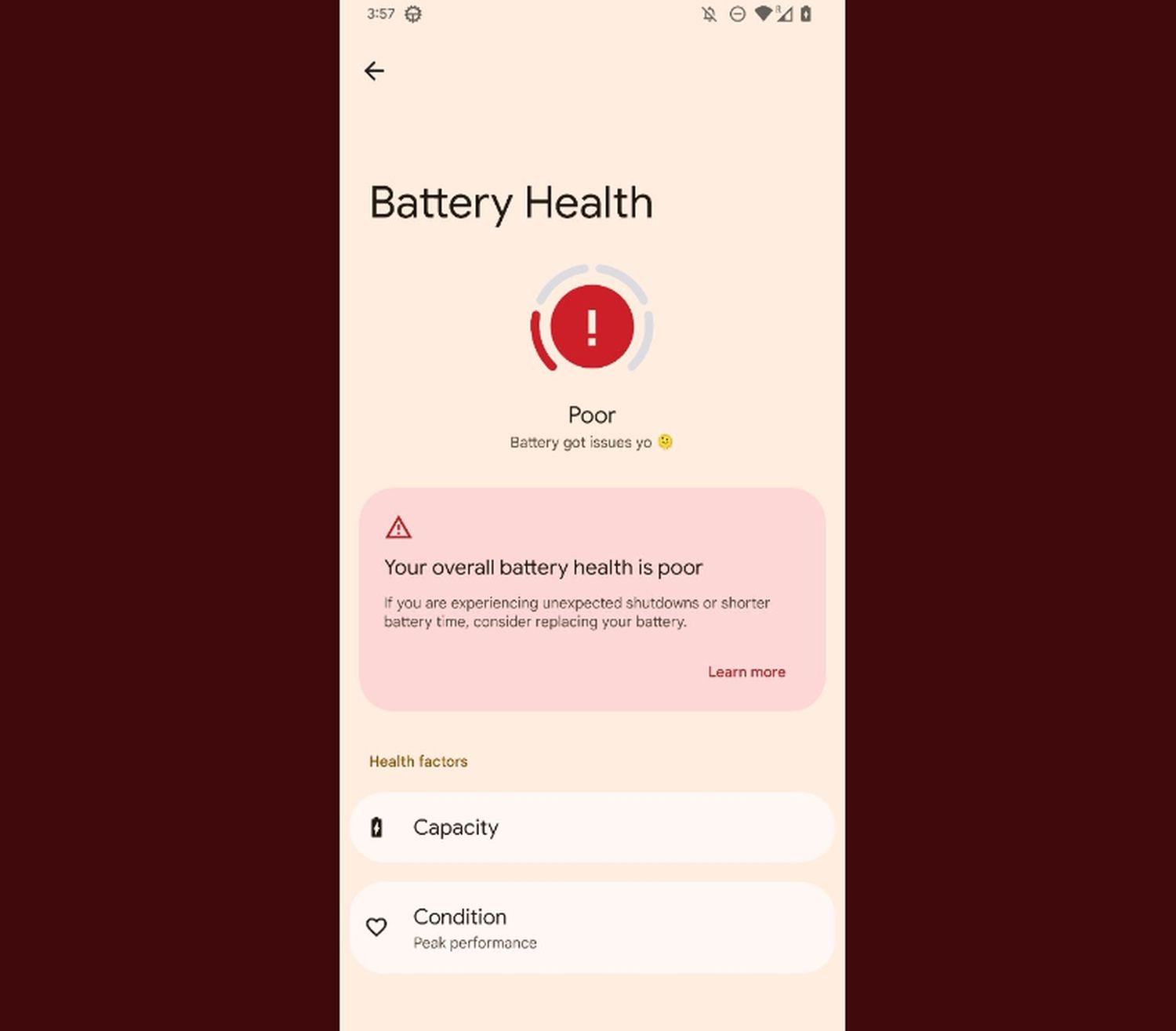 android pixel akku-gesundheit