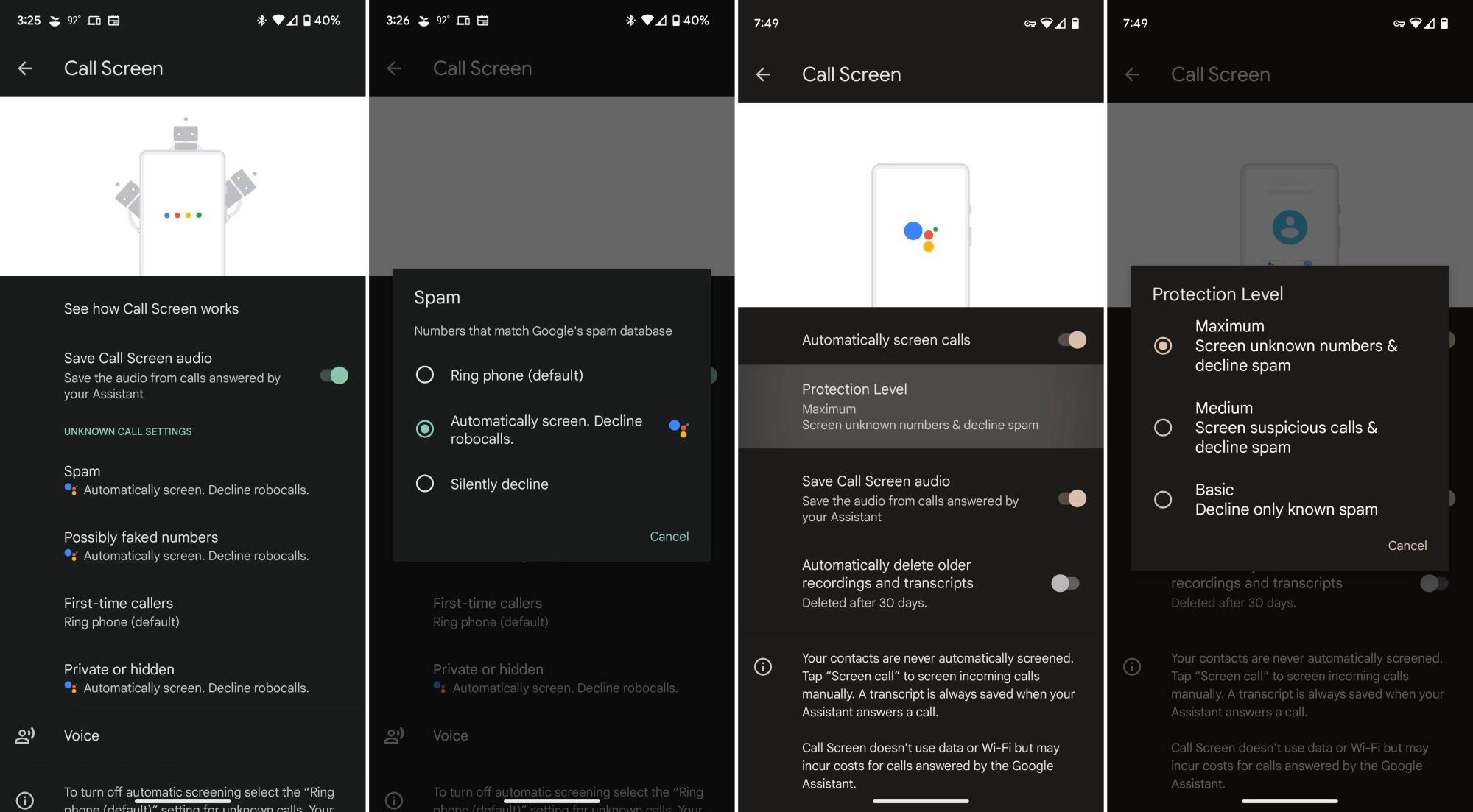 android pixel call screening